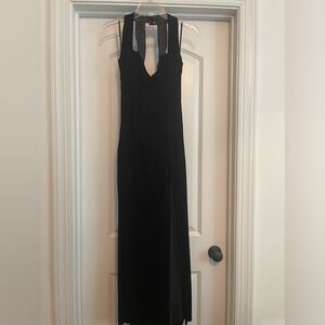 Black velvet dress